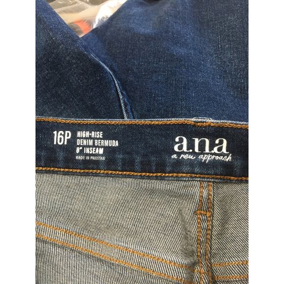 A.n.a A New Approach 16 P High-Rise Denim Bermuda 8 inch Inseam Shorts - Picture 3 of 4